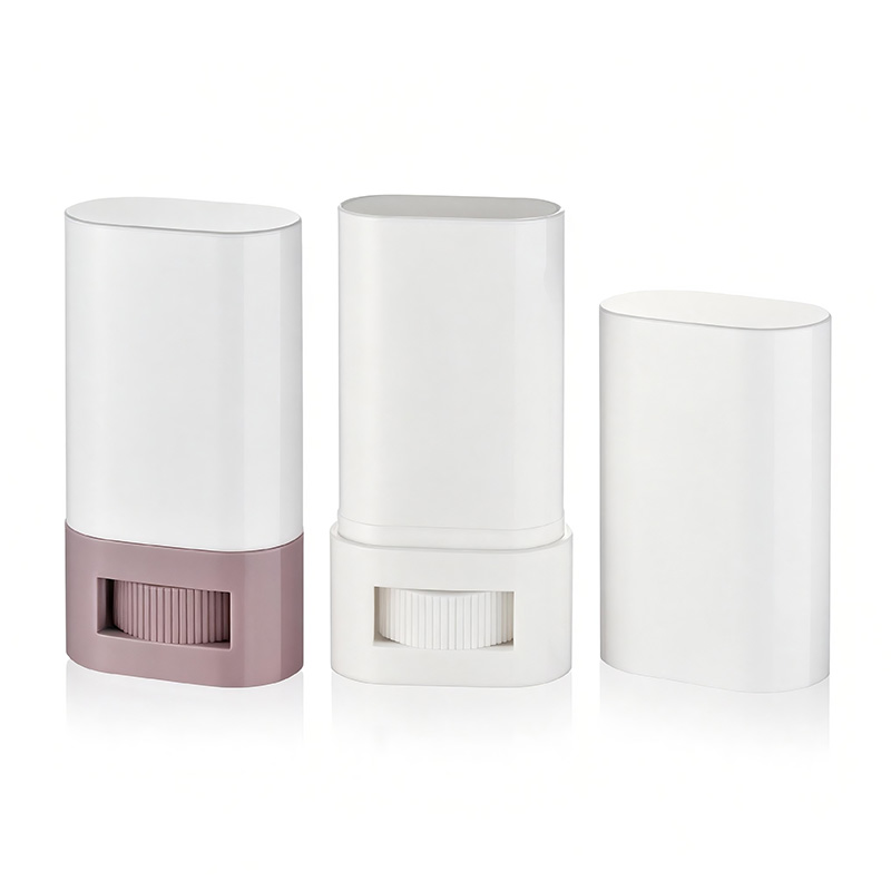 Oval plastbottenfyllningsbehållare för deodorantstick